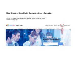 Become a User - Supplier