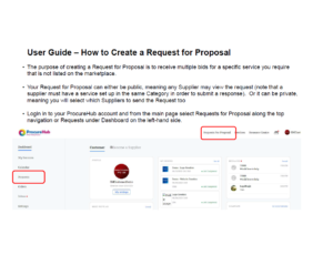 Create a Request for Proposal
